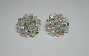 Elegant Crystal Bead Fashion Clip-On Earrings