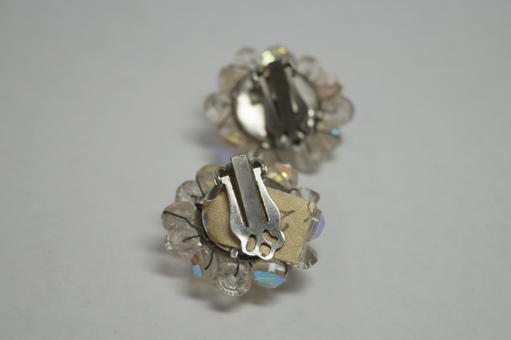 2010 CC bead-embellished clip-on earrings