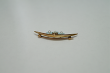 Load image into Gallery viewer, Gold Filled Pin with Pearl &amp; Enamel Flowers