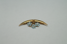Load image into Gallery viewer, Gold Filled Pin with Pearl &amp; Enamel Flowers