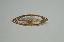 Load image into Gallery viewer, 14K Gold Seed Pearl &amp; Diamond Pin
