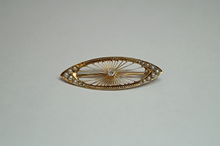 Load image into Gallery viewer, 14K Gold Seed Pearl &amp; Diamond Pin