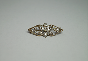 White Rhinestone Brooch