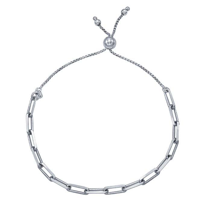 Paperclip Cable Bolo Bracelet