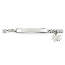 Load image into Gallery viewer, Double Heart First ID Bracelet