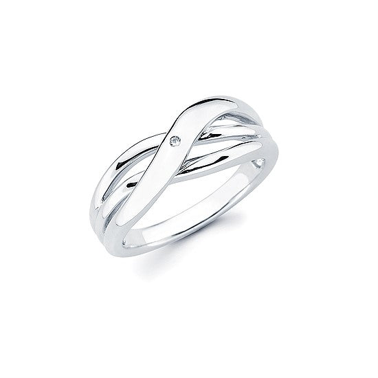 Diamond Crossover Ring