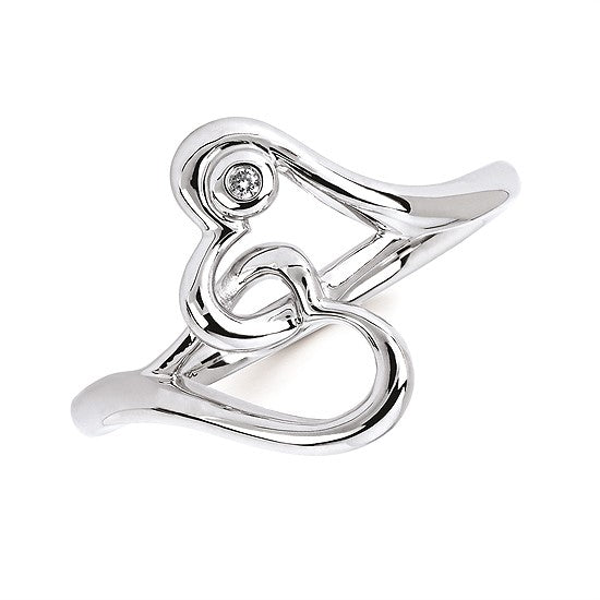 Double Hearts Ring