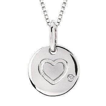 Heart Disc Necklace