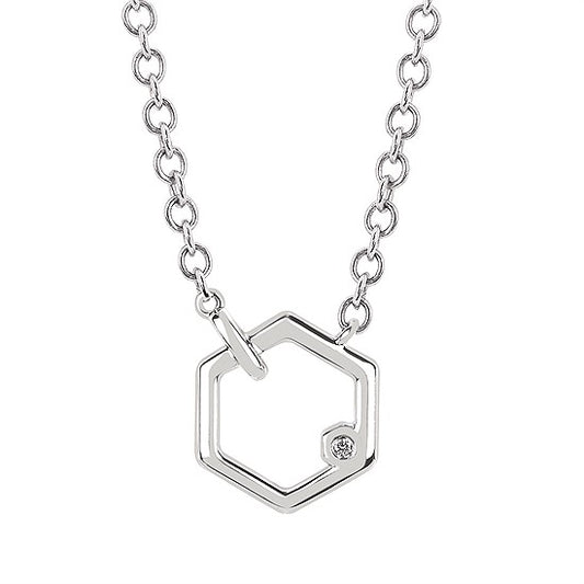 Geometric Hexagon Necklace