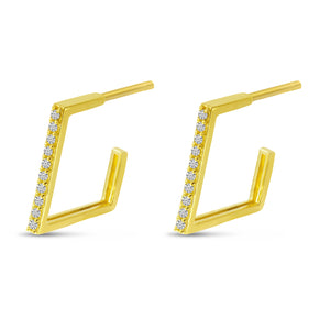 Geometric Huggie Earrings