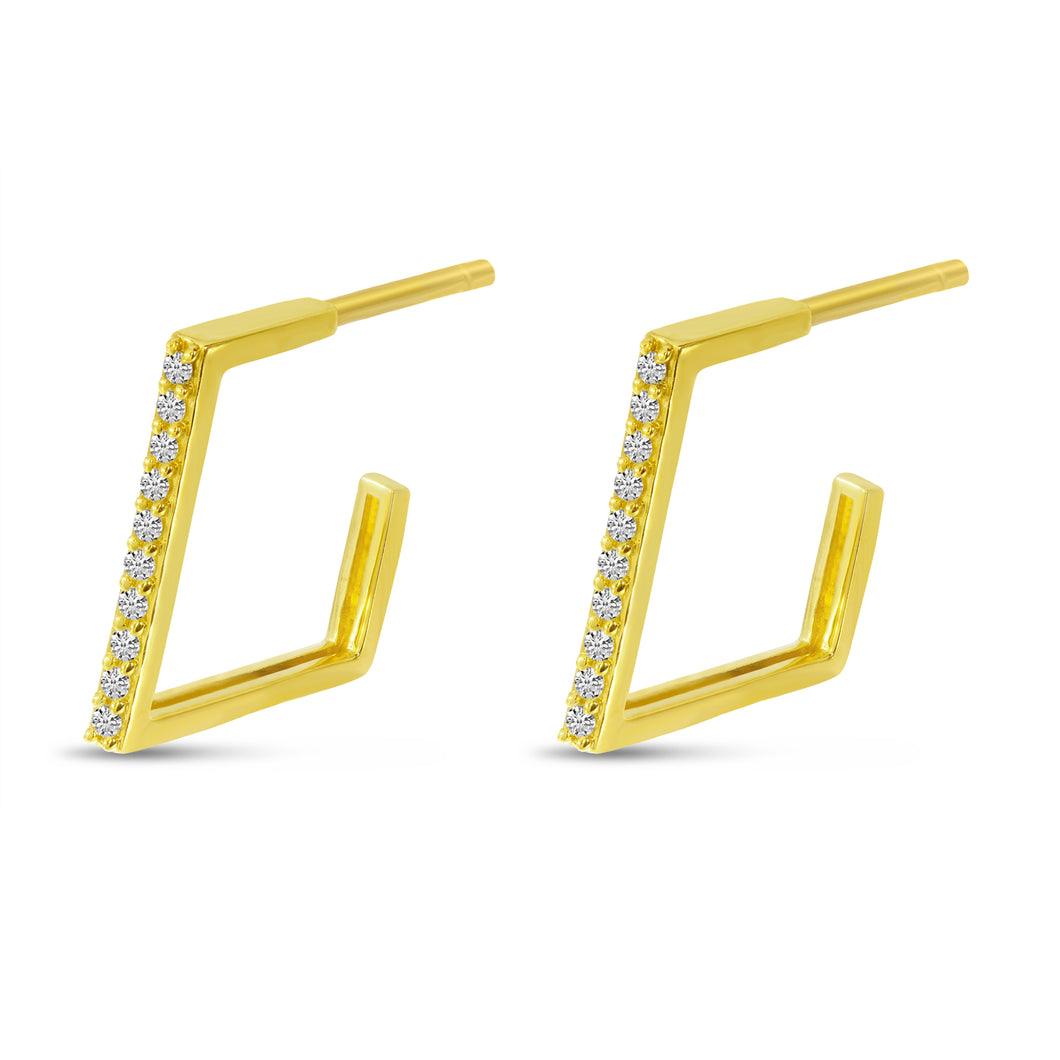 Geometric Huggie Earrings