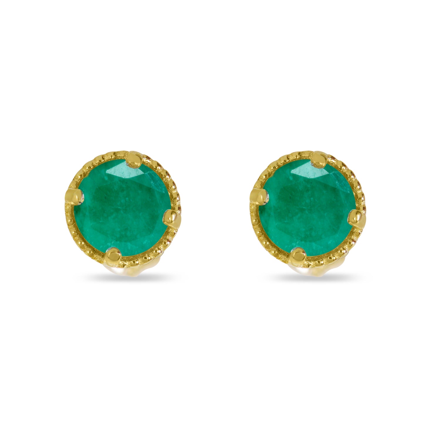 Emerald & Gold Earrings