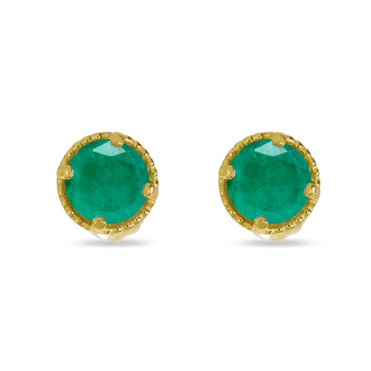 Emerald & Gold Earrings