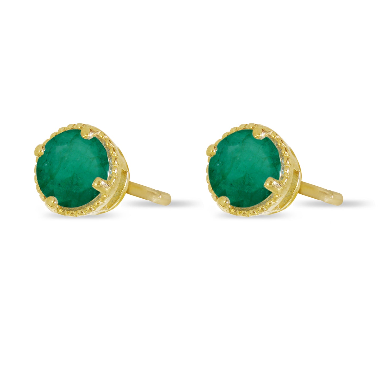 Emerald & Gold Earrings