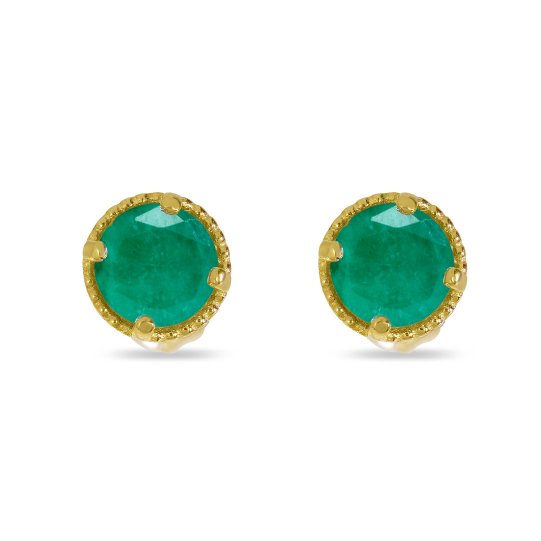 Emerald & Gold Earrings