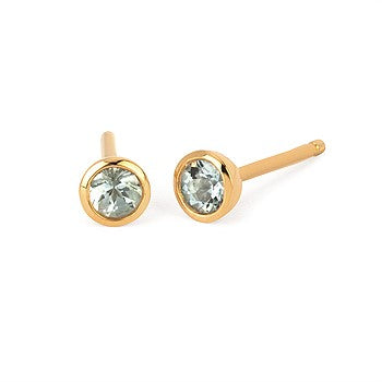 Bezel Gemstone Earrings