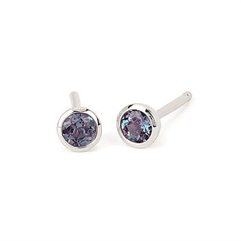 Bezel Gemstone Earrings