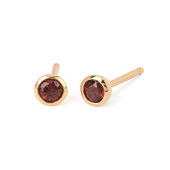 Bezel Gemstone Earrings