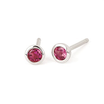 Bezel Gemstone Earrings