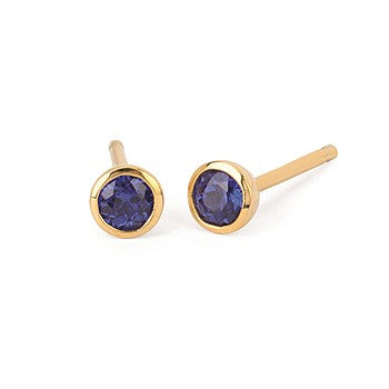 Bezel Gemstone Earrings