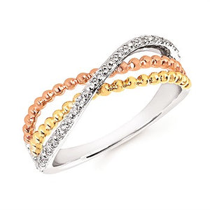 Tri Colored Diamond Ring