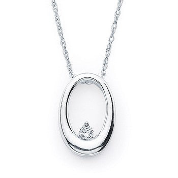 Oval Diamond Necklace