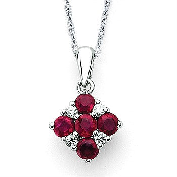 Gemstone & Diamond Pendant