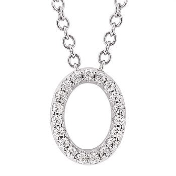 Diamond Oval Pendant