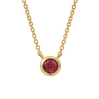 Bezel Gemstone Necklace