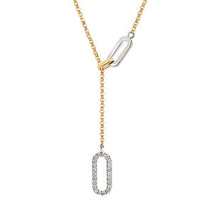 Two Tone Drop Necklace