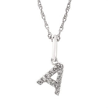 Diamond Initial Pendant