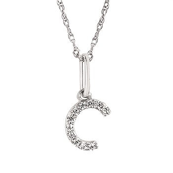 Diamond Initial Pendant