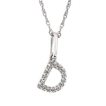 Diamond Initial Pendant