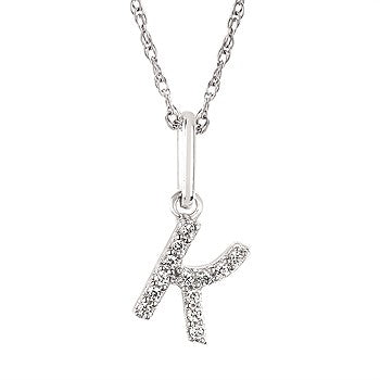 Diamond Initial Pendant