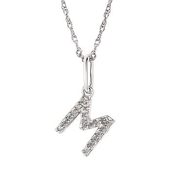 Diamond Initial Pendant