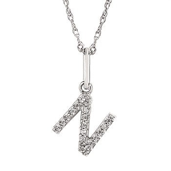 Diamond Initial Pendant