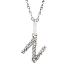 Load image into Gallery viewer, Diamond Initial Pendant