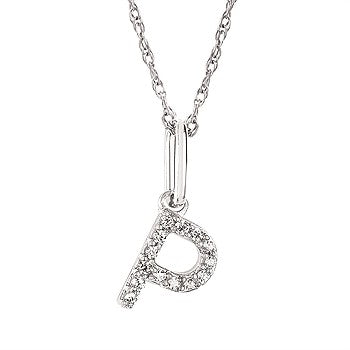 Diamond Initial Pendant