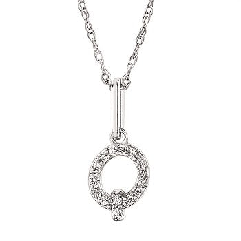 Diamond Initial Pendant