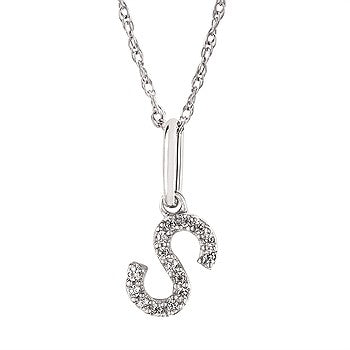 Diamond Initial Pendant