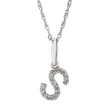 Load image into Gallery viewer, Diamond Initial Pendant