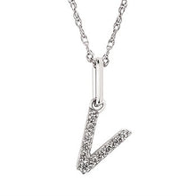 Load image into Gallery viewer, Diamond Initial Pendant