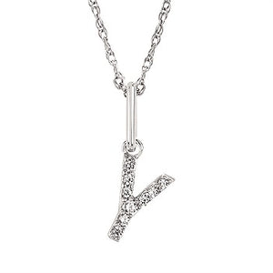 Diamond Initial Pendant