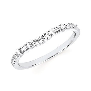 Baguette Accented Diamond Band