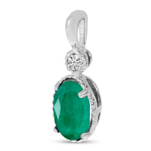 Load image into Gallery viewer, Emerald &amp; Diamond Necklace