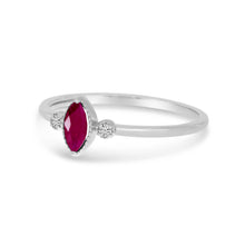 Load image into Gallery viewer, Marquise Gemstone &amp; Diamond Ring