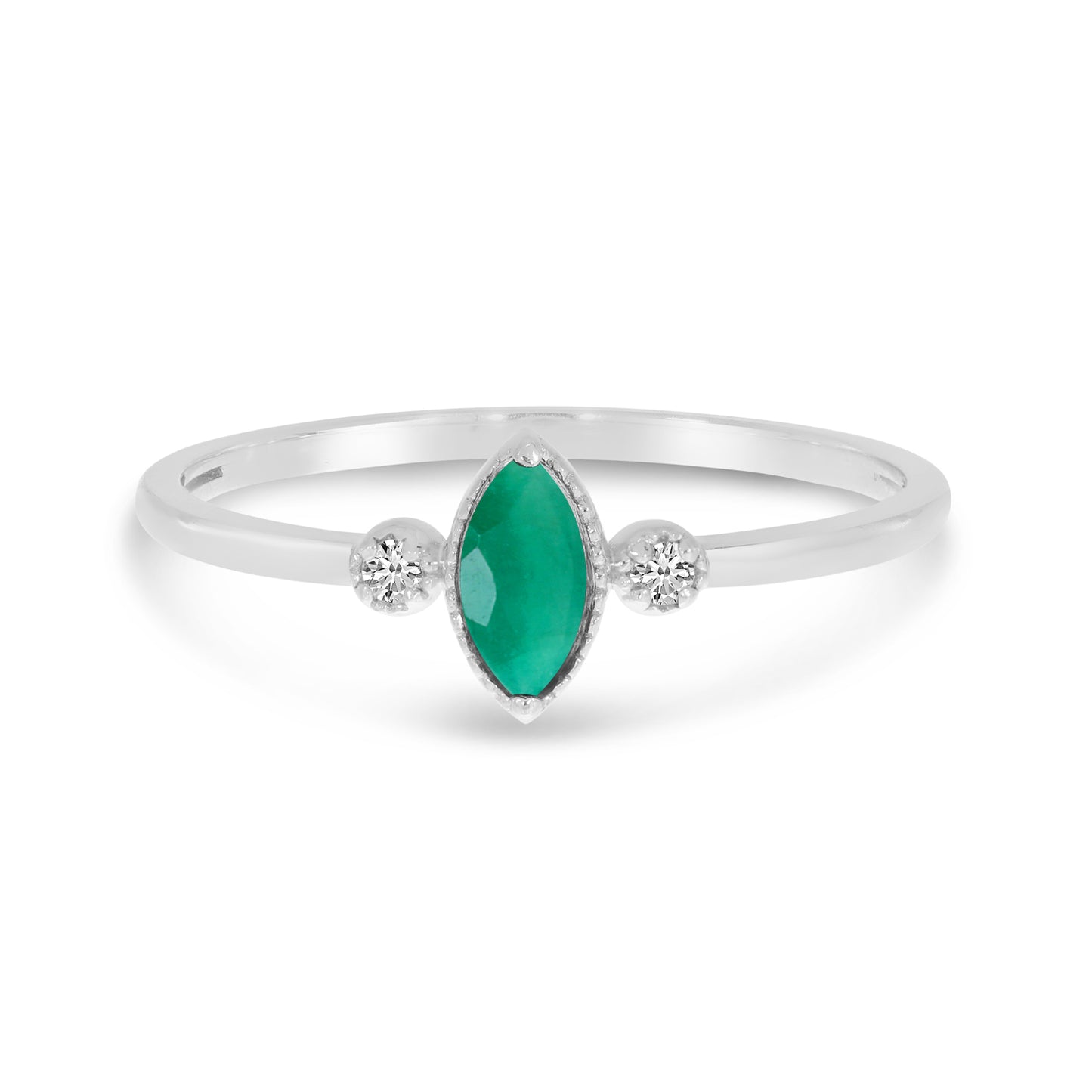 Marquise Gemstone & Diamond Ring