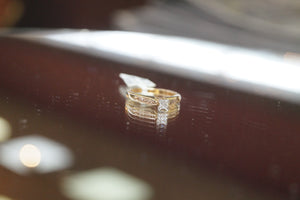 Fascinating 14K Yellow Gold Princess Cut Engagement Ring