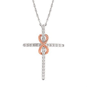 Cross & Infinity Diamond Necklace