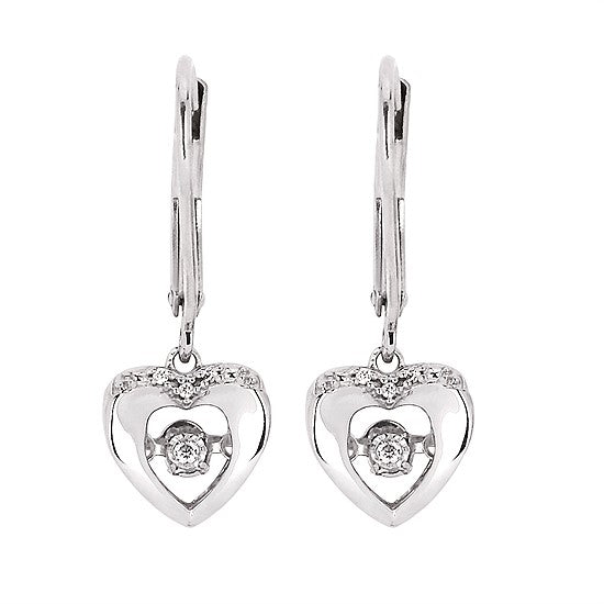 Diamond Heart Earrings